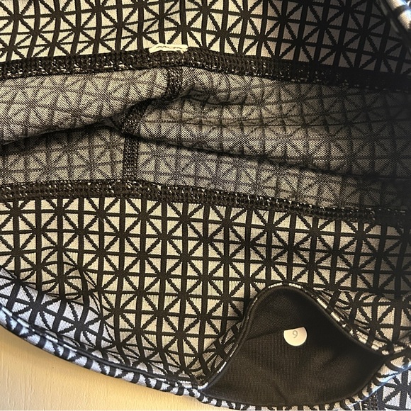 Lululemon Wunder Under Leggings Full-On Luon Tri Geo Silver Spoon Black Size 6 - Picture 4 of 4